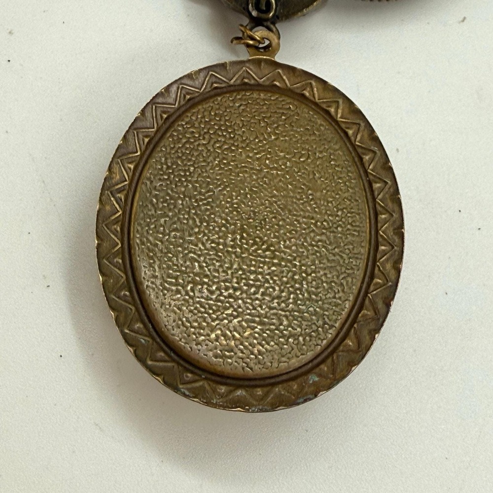 Unique Bronze Multi Snake Chain Orange Acrylic Pendant Necklace Unknown Maker - Picture 10 of 16